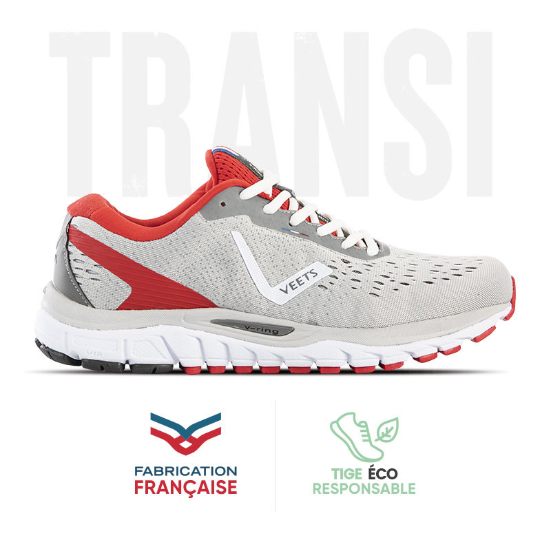 Chaussure running homme Transition MIF 3 gris-rouge